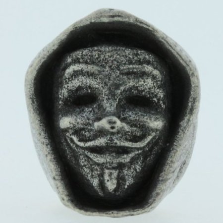 (image for) Anynomous (Guy Fawkes Mask) Bead in Pewter by Marco Magallona