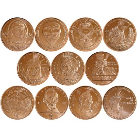 (image for) Complete Set of (11) ApocalypZe Series 1 oz .999 Pure Copper Rounds  