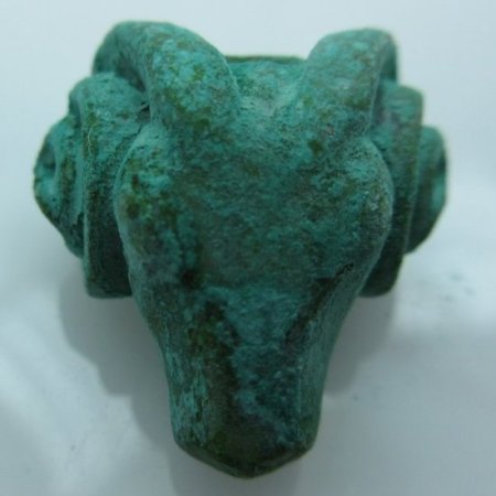 (image for) Aries in Brass with Green Patina by Santi-Se