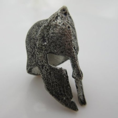 (image for) Spartan Helmet Bead in Pewter by Marco Magallona