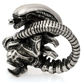 Alien with Tail Bead in Nickel Silver by Russki Designs