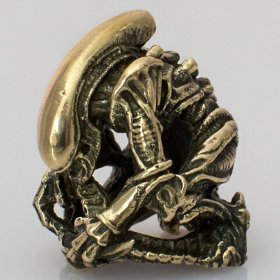 Alien Xenomorph Bead in Brass by Russki Designs