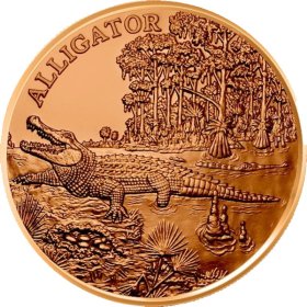 Alligator (American Wildlife Series) 1 oz .999 Pure Copper Round