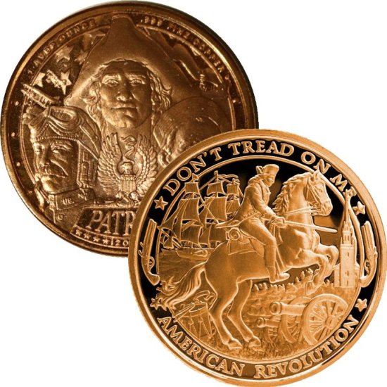 (image for) The American Revolution (Patriot Series) 1 oz .999 Pure Copper Round