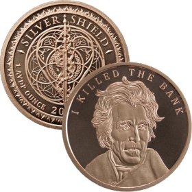 Andrew Jackson #86 (2018 Silver Shield - Mini Mintage) 1 oz .999 Pure Copper Round