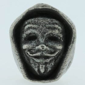 Anynomous (Guy Fawkes Mask) Bead in Pewter by Marco Magallona
