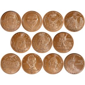 Complete Set of (11) ApocalypZe Series 1 oz .999 Pure Copper Rounds  