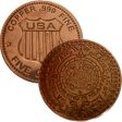 (image for) Aztec Calendar 5 oz .999 Pure Thick Copper Round Bar