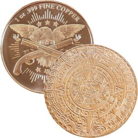 The Aztec Calendar ~ The End is Near (2013) 1 oz .999 Pure Copper Round