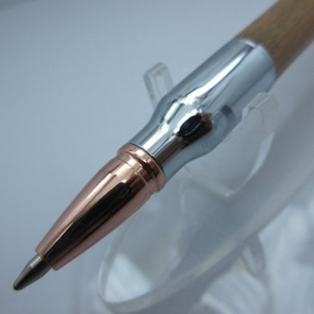 (image for) 30 Caliber Bolt Action Bullet Pen in (Bamboo) Chrome/Rose Gold