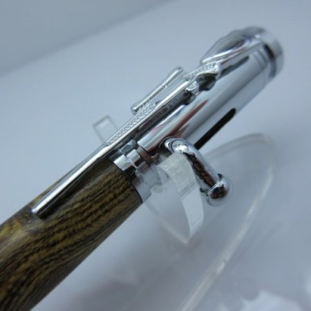 (image for) 30 Caliber Bolt Action Bullet Pen in (Bocote) Chrome/Rose Gold