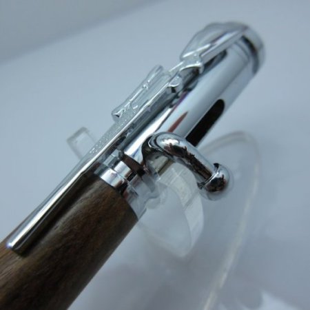 (image for) 30 Caliber Bolt Action Bullet Pen in (Chechen) Chrome/Rose Gold