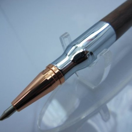 (image for) 30 Caliber Bolt Action Bullet Pen in (Yucatan Rosewood) Chrome/Rose Gold