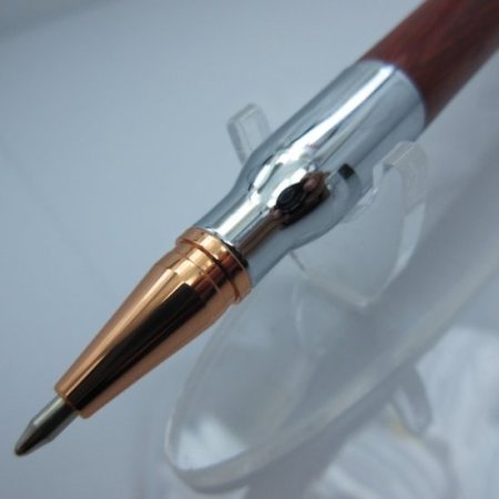 (image for) 30 Caliber Bolt Action Bullet Pen in (Padauk) Chrome/Rose Gold