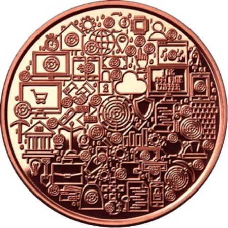 (image for) Bitcoin - Crypto Icon 1 oz .999 Pure Copper Round