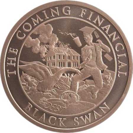 (image for) Black Swan #123 (2019 Silver Shield - Mini Mintage) 1 oz .999 Pure Copper Round