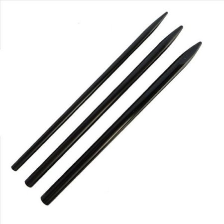 (image for) Knotters Tool II (Black) w/ 3 Different Size Black Lacing Needles