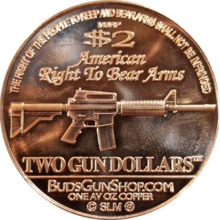 (image for) Second Amendment Liberty 2013 AR-15 Rifle 1 oz .999 Pure Copper Round