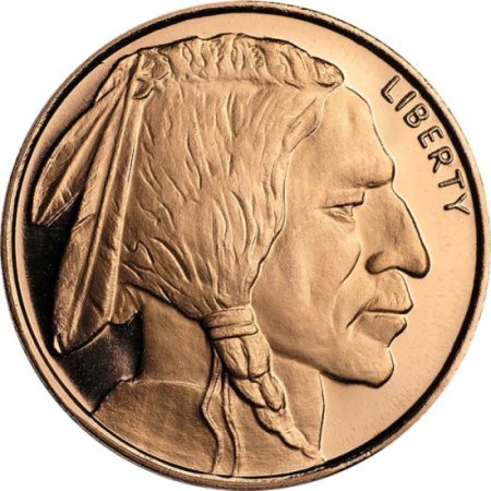 (image for) Buffalo Design 1/2 oz .999 Pure Copper Round