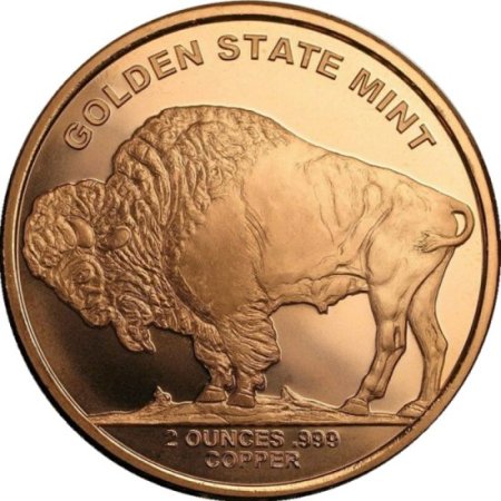 (image for) Buffalo Design 2 oz .999 Pure Copper Round