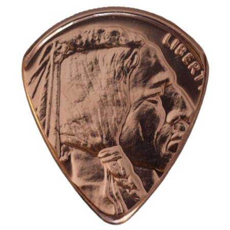 (image for) Buffalo Nickel Design Copper Guitar Pick