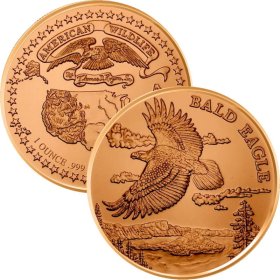 Bald Eagle (American Wildlife Series) 1 oz .999 Pure Copper Round