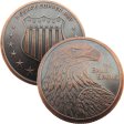 (image for) The Bald Eagle 1 oz .999 Pure Copper Round (Black Patina)