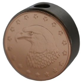 Bald Eagle Design (Polished Copper) Stainless Steel Core Lanyard Bead By Barter Wear 