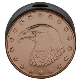 Bald Eagle Design (Polished Copper) Stainless Steel Core Lanyard Bead By Barter Wear 