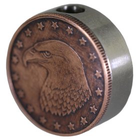Bald Eagle Design In Copper (Black Patina) Stainless Steel Core Lanyard Bead By Barter Wear 