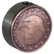 (image for) Bald Eagle Design In Copper (Black Patina) Stainless Steel Core Lanyard Bead By Barter Wear 