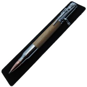 30 Caliber Bolt Action Bullet Pen in (Bamboo) Chrome/Rose Gold