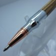 (image for) 30 Caliber Bolt Action Bullet Pen in (Zebrawood) Chrome/Rose Gold