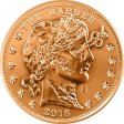 (image for) The Barber 1 oz .999 Pure Copper Round (4th Design of the Zombucks Series)