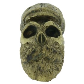 Bearded Skull In Brass By Maker "Aristarch Garilla"