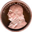 (image for) Benjamin Franklin (QSB Mint) 1 oz .999 Pure Copper Round