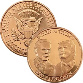Biden vs. Trump 2020 1 oz .999 Pure Copper Round