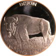 (image for) Bison (Eagle Reverse) 1 oz .999 Pure Copper Round
