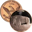 (image for) Bison (Eagle Reverse) 1 oz .999 Pure Copper Round