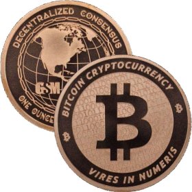 Bitcoin - Cryptocurrency Series 1 oz .999 Pure Copper Round