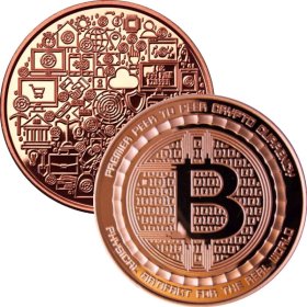 Bitcoin - Crypto Icon 1 oz .999 Pure Copper Round