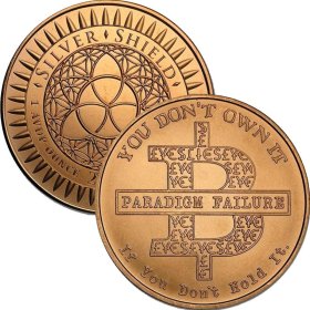BitCON 1 oz .999 Pure Copper Round (2016 Silver Shield)