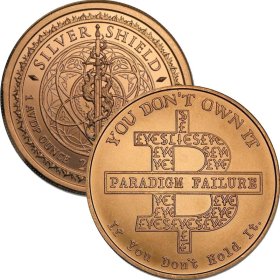 BitCON 1 oz .999 Pure Copper Round (2018 Silver Shield)
