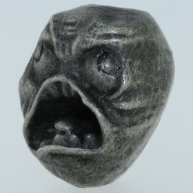 Rage Face Bead in Pewter by Marco Magallona