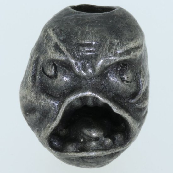 (image for) Rage Face Bead in Pewter by Marco Magallona