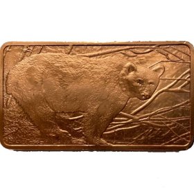 Black Bear (American Wildlife Set) 1 oz .999 Fine Copper Bar