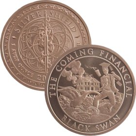 Black Swan #123 (2019 Silver Shield - Mini Mintage) 1 oz .999 Pure Copper Round
