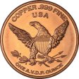 (image for) Braided Hair 1836 Large Cent Design 1 oz .999 Pure Copper Round