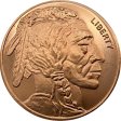 (image for) Buffalo Nickel (Patrick Mint) 1/2 oz .999 Pure Copper Round