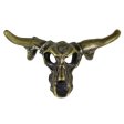 (image for) Bull Skull Pendant/Bead in Antiqued Brass